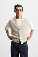 RIBBON KNIT VEST
