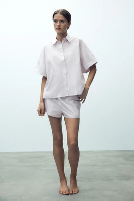 STRIPED PAJAMA SHIRT