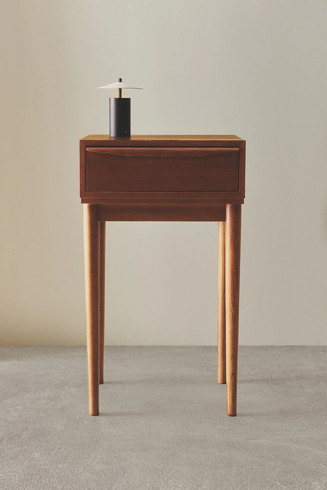 ASH WOOD NIGHTSTAND WITH DRAWER