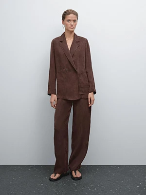 Faded double-breasted blazer