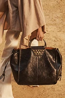 LEATHER STUDDED CITY BAG LIMITED EDITION