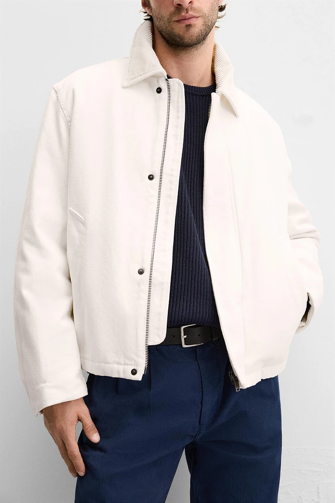 MIXED COLLAR JACKET