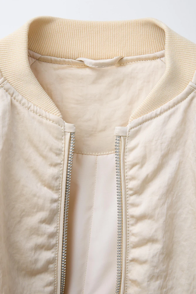 SATEEN BOMBER JACKET