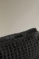 WAFFLE-TEXTURE FABRIC TOILETRY BAG
