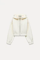 HOODED FELT TEXTURE JACKET