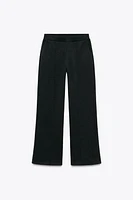 SOFT INTERLOCK WIDE-LEG PANTS