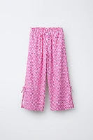 PANTALON DROIT IMPRIMÉ AVEC LIN