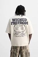 WASHED PRINT T-SHIRT