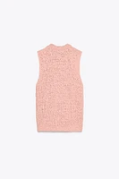 ORGANZA BOW KNIT TOP