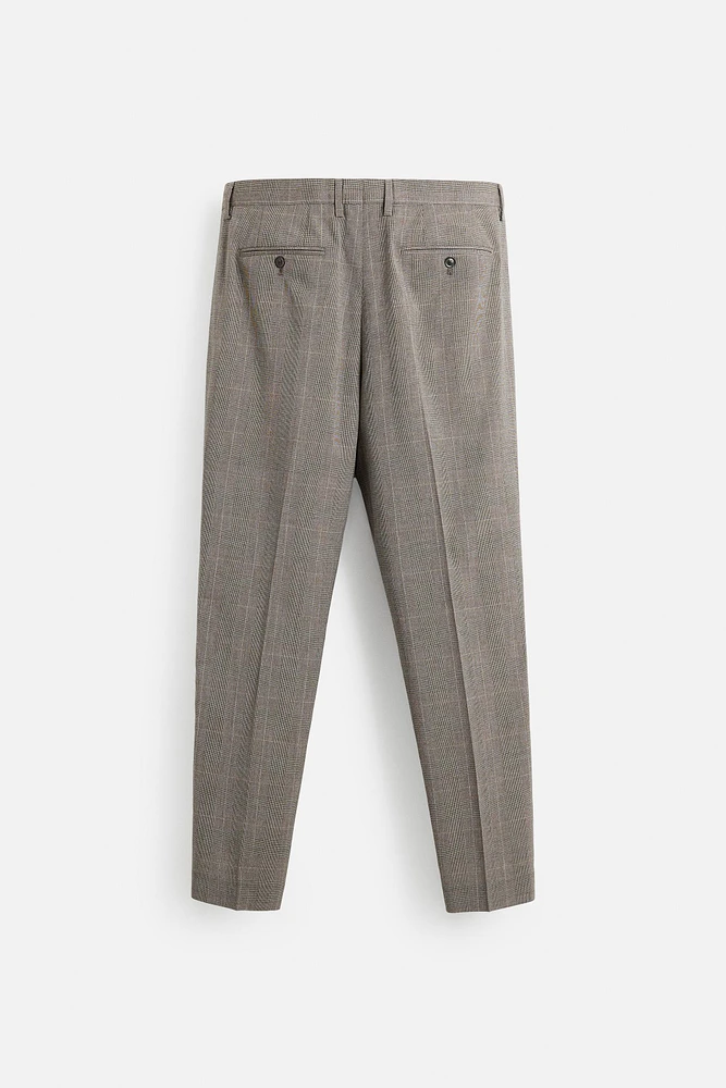 PLAID SUIT PANTS