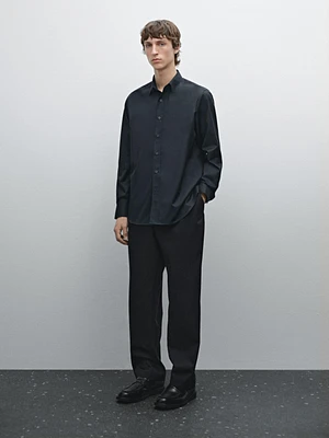 Regular fit 100% cotton twill shirt