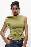 T-SHIRT ASYMÉTRIQUE DRAPÉ
