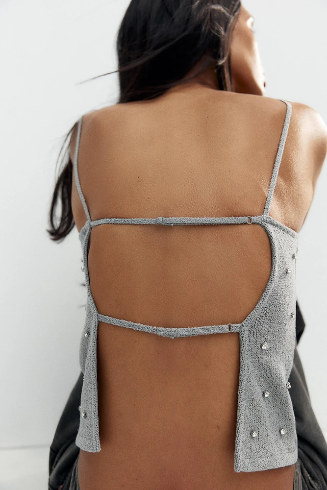 JEWEL OPEN BACK TOP