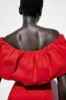 ROBE COURTE À VOLANT