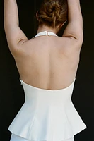 STRETCH PEPLUM TOP