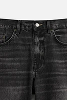 WASHED BAGGY FIT DENIM SHORTS