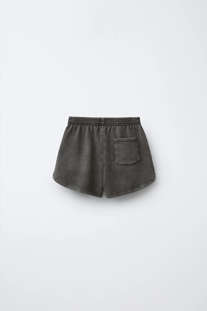 PALM TREE PRINT BERMUDA SHORTS