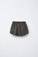 PALM TREE PRINT BERMUDA SHORTS