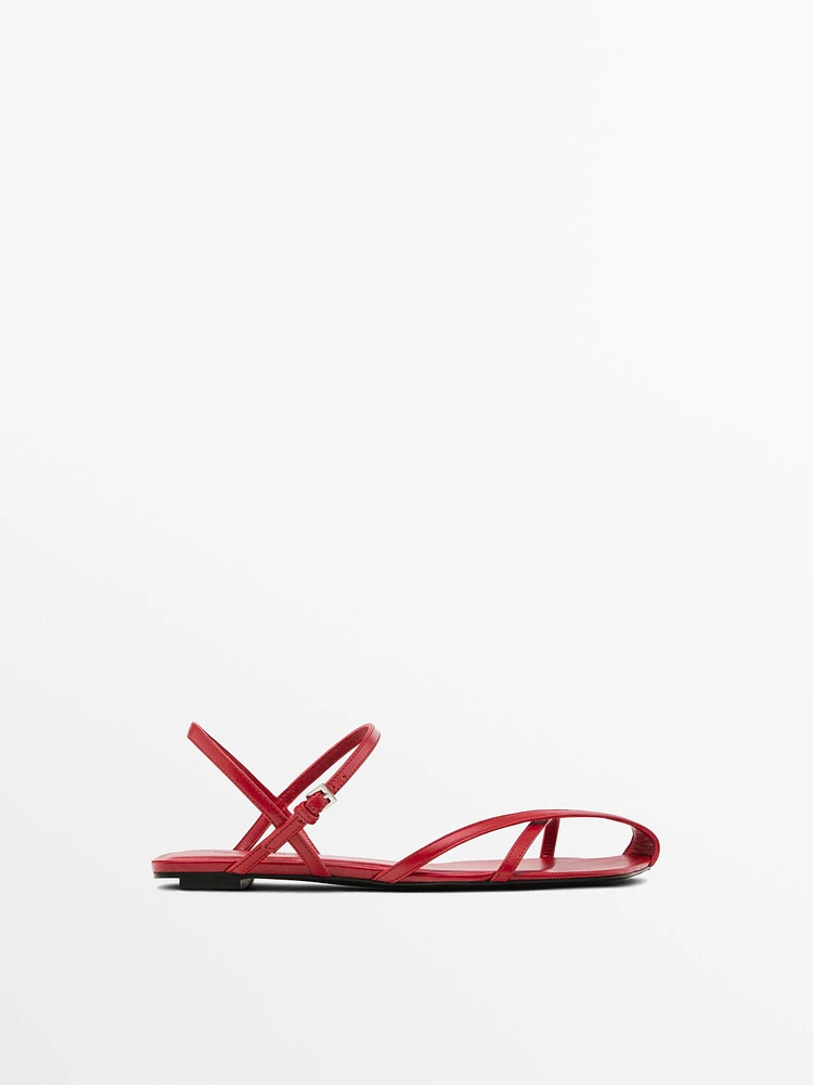 Flat strappy sandals