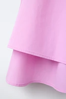 DOUBLE RUFFLE LACE POPLIN TOP