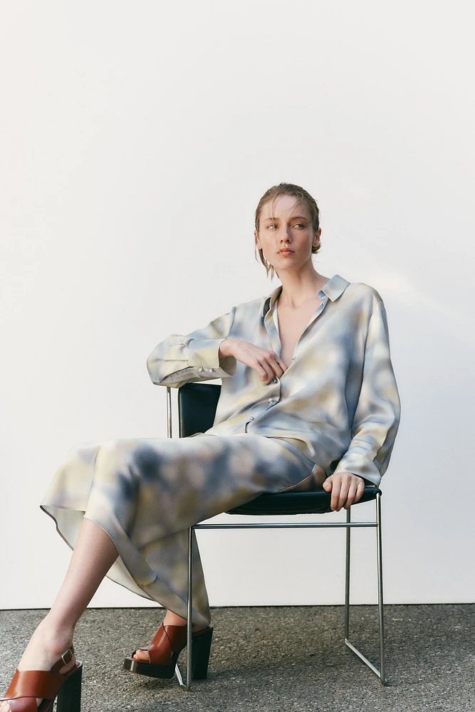 CHEMISE SATINÉE TIE & DYE