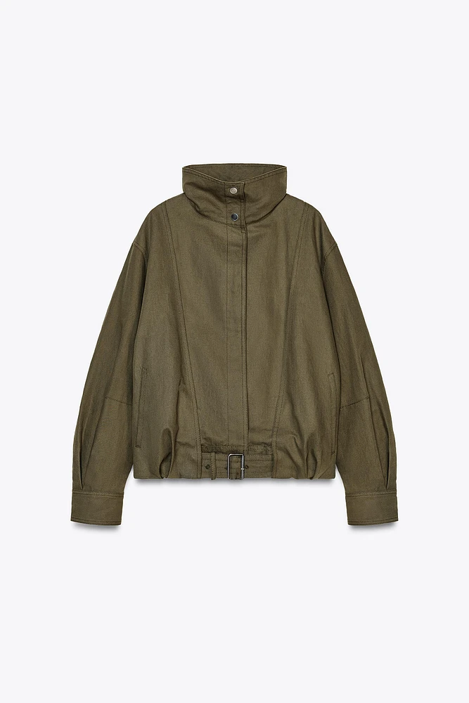 BUCKLE BOMBER JACKET ZW COLLECTION