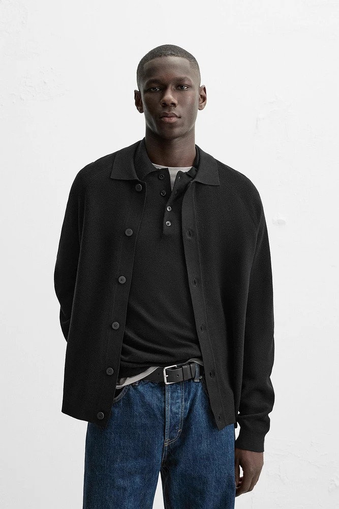 CARDIGAN STRUCTURÉ AVEC VISCOSE