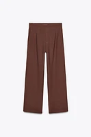 WIDE LEG CREPE PANTS