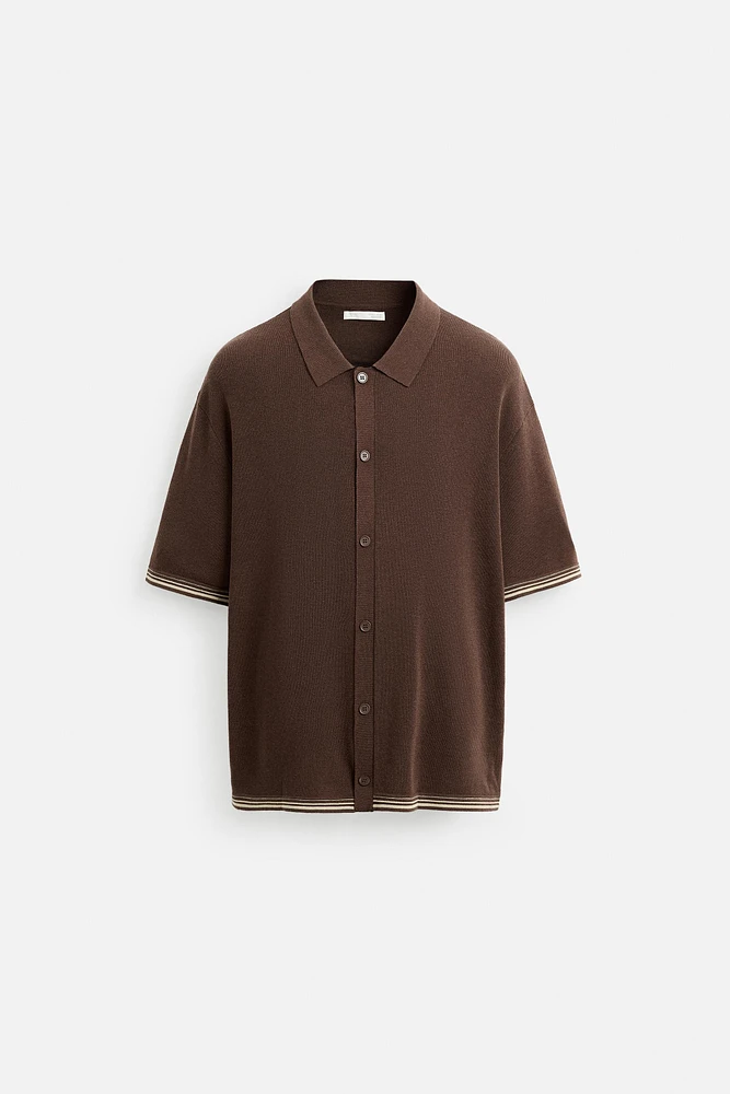 FLOWY KNIT SHIRT