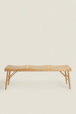 BANC BOIS ET ROTIN