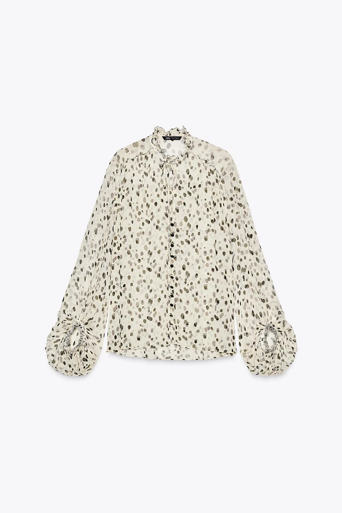 ZW COLLECTION POLKA DOT SHIRT