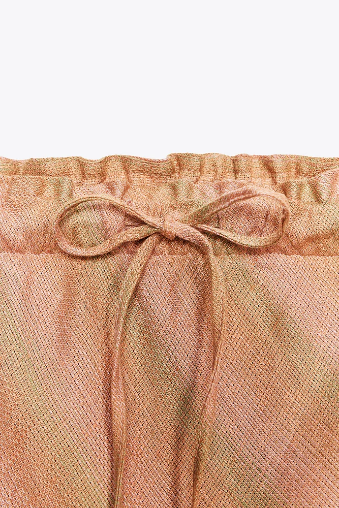 ZW COLLECTION 100% LINEN MIDI SKIRT