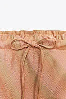 ZW COLLECTION 100% LINEN MIDI SKIRT