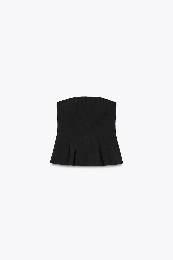 PEPLUM BANDEAU TOP