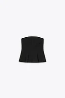 PEPLUM BANDEAU TOP