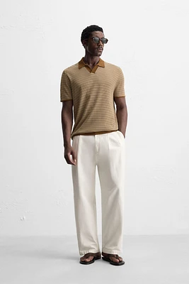 POLO EN MAILLE À RAYURES