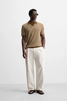 POLO EN MAILLE À RAYURES