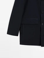 Cotton blend hooded parka