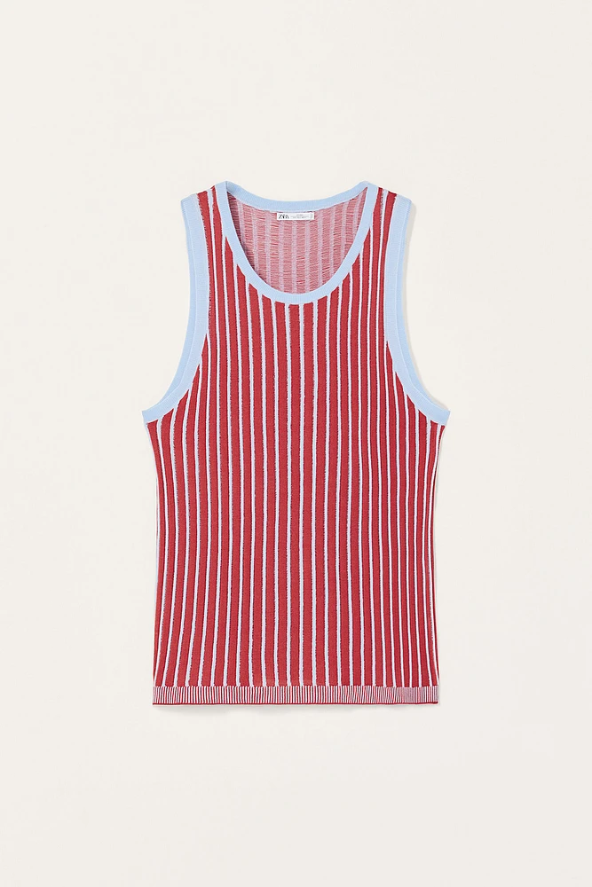 LIMITED EDITION STRIPED JACQUARD KNIT TANK