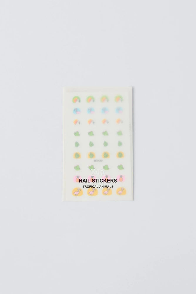 TROPICAL ANIMALS ZARA NAIL STICKERS