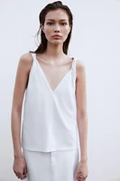 T-SHIRT PLISSÉ EN COTON