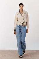 ELASTIC HEM CROPPED JACKET