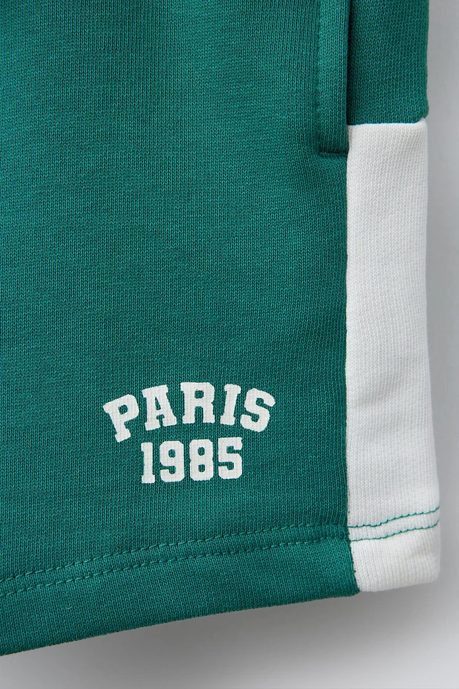 TEXT JOGGING SHORTS