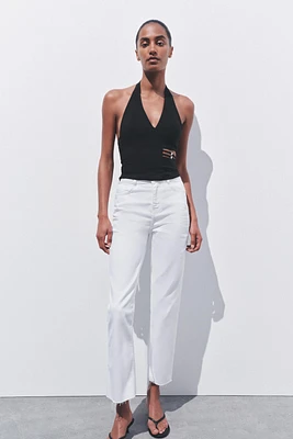 CUT OUT HALTER TOP