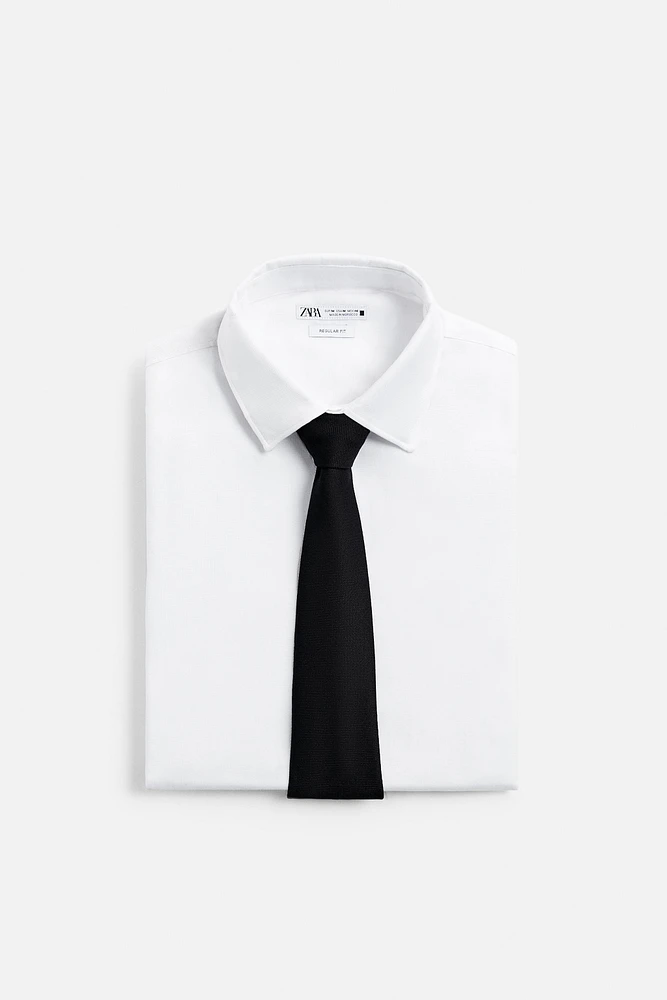 100% WOOL TEXTURED TIE