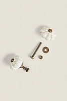 SET OF CERAMIC FLOWER KNOBS (SET 2