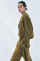 LINEN BLEND BOMBER JACKET ZW COLLECTION