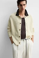 CONTRAST COLLAR CARDIGAN