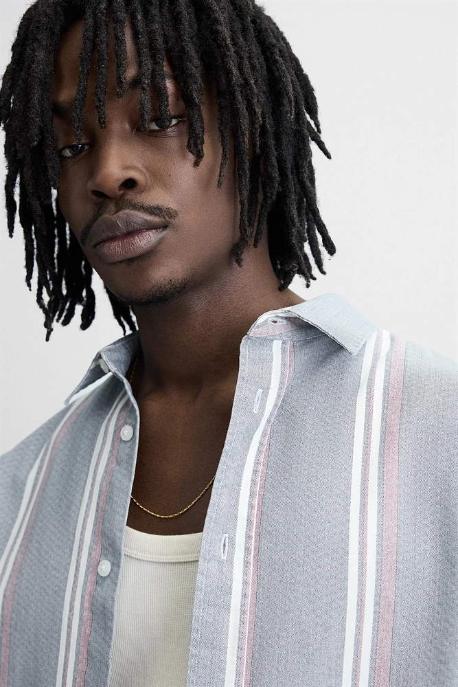 TEXTURED STRIPED SHIRT