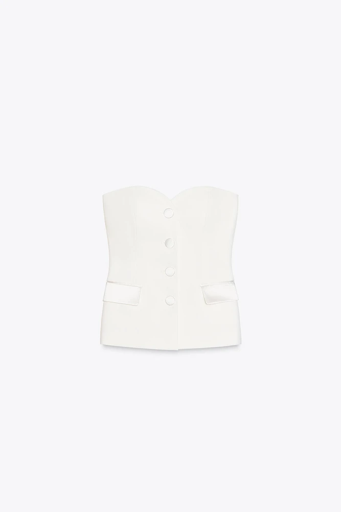 HAUT BUSTIER SATINÉ